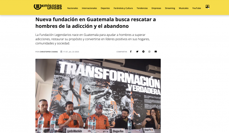 Nova fundação na Guatemala busca resgatar homens